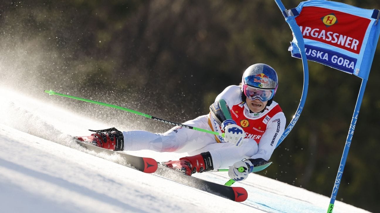 Lucas Pinheiro Braathen conquista medalha de bronze em slalom na Copa do Mundo de Esqui Alpino