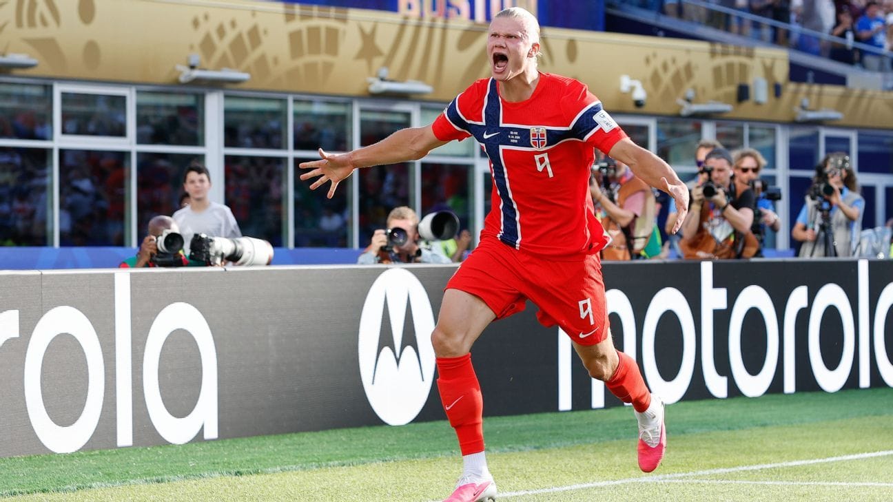 Haaland brilha e Noruega inicia Copa do Mundo com goleada sobre o Iraque